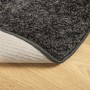 Tappeto a Pelo Lucido Lungo ISTAN Effetto Antracite Ø 80 cm