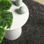 Tappeto a Pelo Lucido Lungo ISTAN Effetto Antracite Ø 80 cm