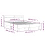 Giroletto Testiera Grigio Cemento 120x200 cm Legno Multistrato