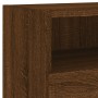 Mobili TV Muro 2 pz Rovere Marrone 80x30x30cm Legno Multistrato