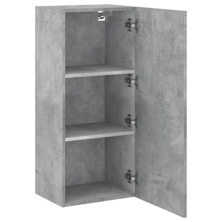 Mobile TV Parete Grigio Cemento 40,5x30x90 cm Legno Multistrato