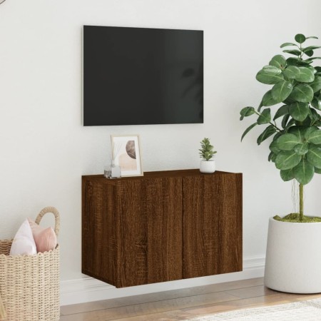 Mobile TV a Parete Rovere Marrone 60x30x41 cm