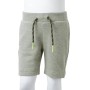 Pantaloncini per Bambini con Coulisse Cachi Chiaro Mélange 128