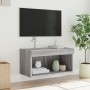 Mobile Porta TV con Luci LED Grigio Sonoma 60x30x30 cm