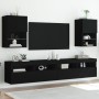 Mobili Porta TV con Luci LED 2 pz Neri 40,5x30x60 cm