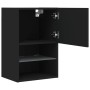 Mobili Porta TV con Luci LED 2 pz Neri 40,5x30x60 cm