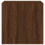 Mobili TV a Parete con Luci LED 2pz Rovere Marrone 40,5x35x40cm