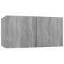 Set di Mobili Porta TV 4 pz Grigio Sonoma in Legno Multistrato