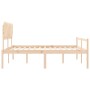 Letto per Anziani con Testiera Bianco Super King Legno Massello