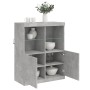 Credenza con Luci LED Grigio Cemento 81x37x100 cm