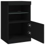 Credenza con Luci LED Nera 41x37x67 cm