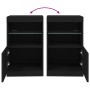 Credenza con Luci LED Nera 41x37x67 cm