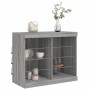 Credenza con Luci LED Grigio Sonoma 81x37x67 cm