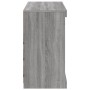 Credenza con Luci LED Grigio Sonoma 81x37x67 cm