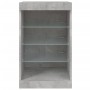 Credenza con Luci LED Grigio Cemento 41x37x67 cm