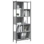 Libreria Grigio Sonoma 72x28x172 cm in Legno Multistrato