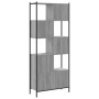 Libreria Grigio Sonoma 72x28x172 cm in Legno Multistrato