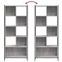 Libreria Grigio Sonoma 72x28x172 cm in Legno Multistrato