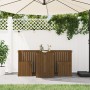 Set da Balcone a 2 Posti Miele in Legno Massello di Pino