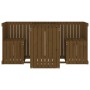 Set da Balcone a 2 Posti Miele in Legno Massello di Pino
