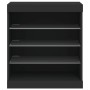 Credenza con Luci LED Nera 60,5x37x67 cm