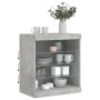 Credenza con Luci LED Grigio Cemento 60,5x37x67 cm