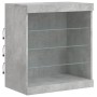 Credenza con Luci LED Grigio Cemento 60,5x37x67 cm