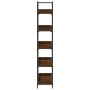 Libreria 5Ripiani Rovere Marrone 100x33x180,5 Legno Multistrato