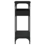 Tavolo Consolle con Ripiano Nero 100x29x75cm Legno Multistrato