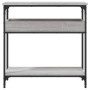 Tavolo Consolle Ripiano Grigio Sonoma 75x29x75cm Multistrato
