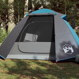 Tenda da Campeggio a Cupola per 2 Persone Blu Impermeabile