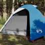 Tenda da Campeggio a Cupola per 3 Persone Blu Impermeabile