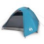 Tenda da Campeggio a Cupola per 3 Persone Blu Impermeabile