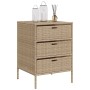 Armadietto Portaoggetti da Giardino Beige 55x59x80cm Polyrattan