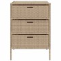 Armadietto Portaoggetti da Giardino Beige 55x59x80cm Polyrattan