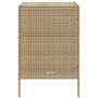 Armadietto Portaoggetti da Giardino Beige 55x59x80cm Polyrattan