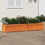 Fioriera Giardino Marrone Cera 180x31x31 cm Legno Massello Pino