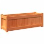 Fioriera Giardino Marrone Cera 90x31x31 cm Legno Massello Pino