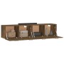 Mobili Parete 2 pz Rovere Fumo 60x36,5x35 cm Legno Multistrato