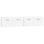 Mobili Parete 2 pz Bianco Lucido 80x35x36,5cm Legno Multistrato