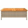 vidaxL Copertura Base Ombrellone Beige 70x70x25 cm Polyrattan e Acacia