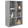 Libreria/Credenza Grigio Sonoma 66x30x98 cm Legno Multistrato