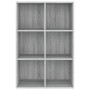 Libreria/Credenza Grigio Sonoma 66x30x98 cm Legno Multistrato