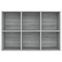 Libreria/Credenza Grigio Sonoma 66x30x98 cm Legno Multistrato