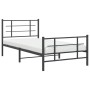 Giroletto con Testiera e Pediera Metallo Nero 107x203 cm