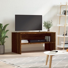 Mobile Porta TV Rovere Marrone 80x40x40 cm in Legno Multistrato