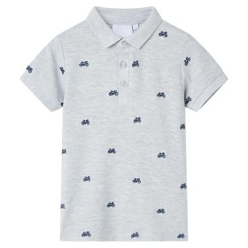 Polo per Bambini Grigio Mélange 140