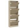 Scarpiera Rovere Sonoma 60x21x163,5 cm in Legno Multistrato