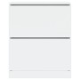 Scarpiera Bianca 80x34x96,5 cm in Legno Multistrato