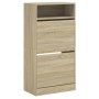 Scarpiera Rovere Sonoma 60x34x116 cm in Legno Multistrato